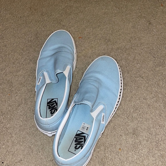 Rare blue and checkered side vans, worn once! Great condition:) - Picture 2 of 3